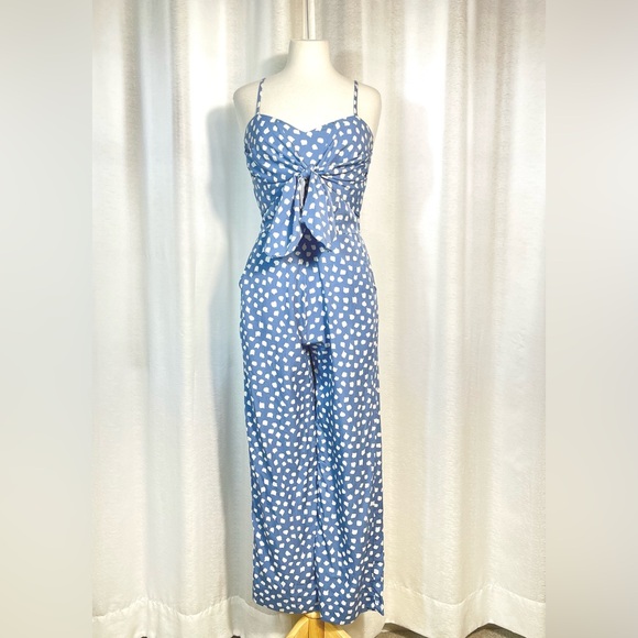 ANTHROPOLOGIE - Whit Two Dot Tie Jumpsuit - Picture 4 of 10